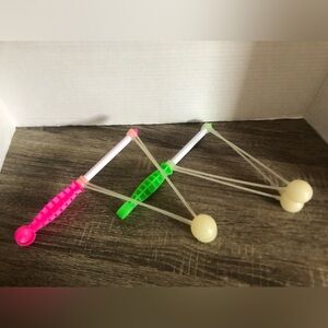 Vtg Glow in the Dark Handheld Clacker Toys